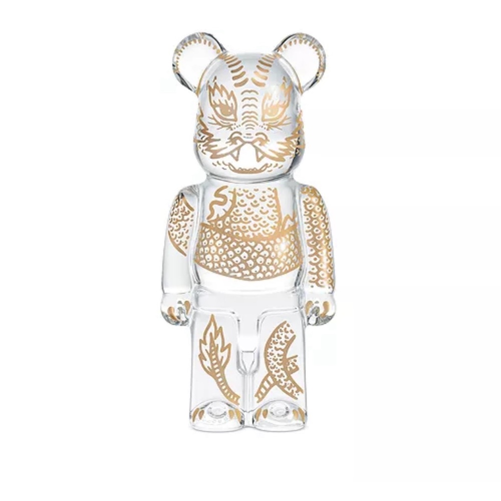 BACCARAT BEARBRICK Crystal Gold Dragon 2024 Limited Edition Figurine NEW